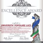 PNRR: Premio europeo “Excellence Award” 2023 all’UNIVERSITA’ POPOLARE LUCE.